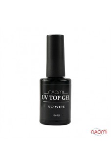 Завершающий топ гель без липкого слоя Naomi - UV Top Gel No wipe, 12 мл