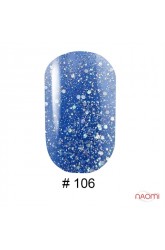 Гель-лак 106 Дымчато-синий с эффектными блестками G. La color, 10 мл