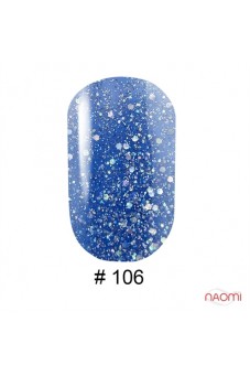 Гель-лак 106 Дымчато-синий с эффектными блестками G. La color, 10 мл