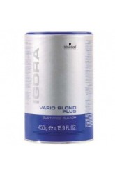 Беспылевой порошок, осветление до 7 уровней (голубой), Schwarzkopf IGORA Vario Blond Plus, 450 г