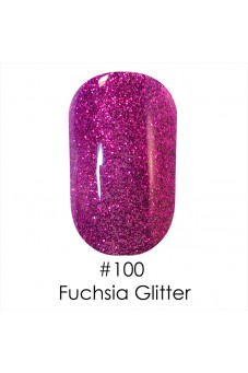 Гель лак 100 Fuchsia Glitter Topoz Naomi 6ml