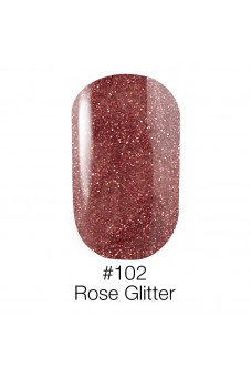 Гель лак 102 Rose Copper Glittar Naomi 6ml